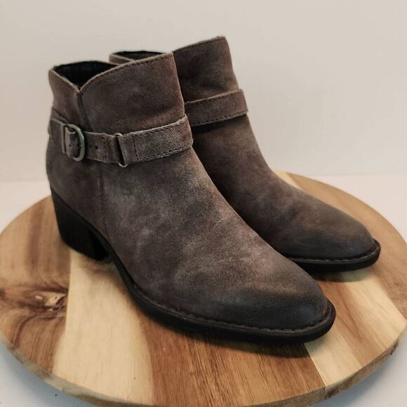 Børn Born ADIA Gray Womens Peltro Distressed Booties Size 6.5 M - Picture 4 of 12